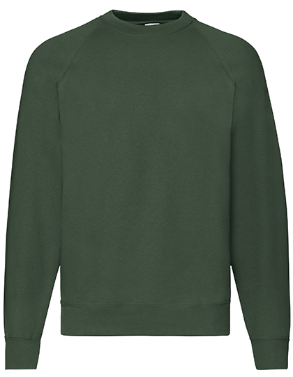 Fruit of the Loom - Classic Raglan Sweat - Bottle Green