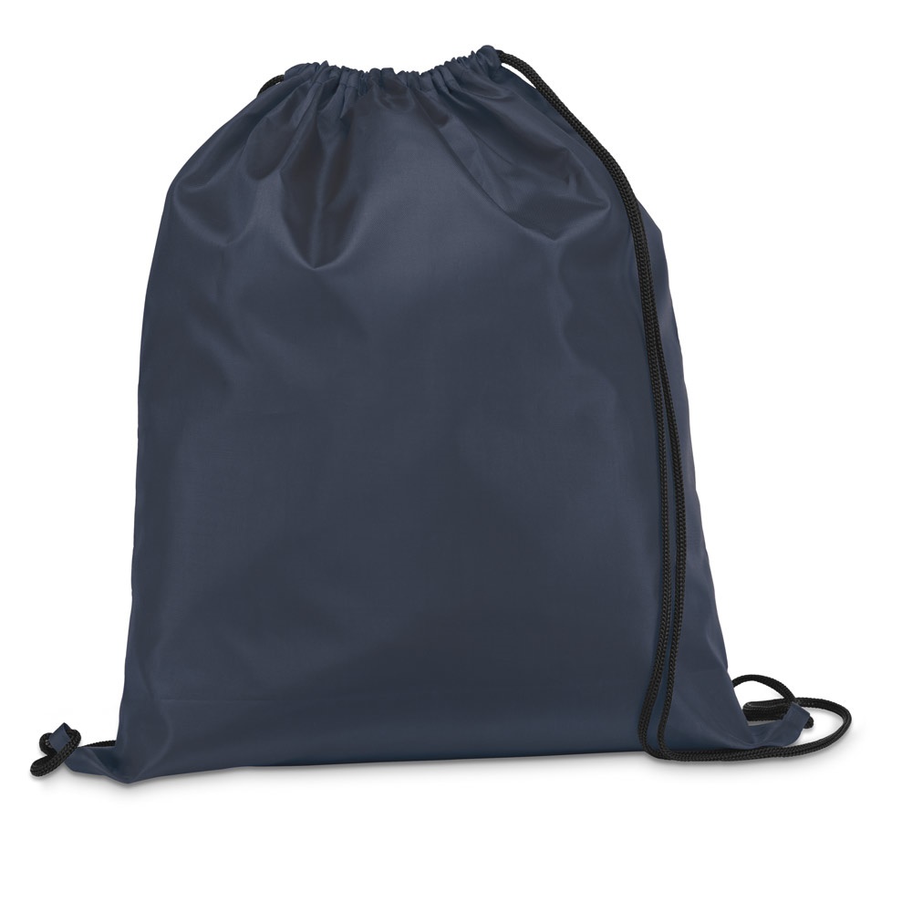 CARNABY. 210D rugzak met zwarte trekkoorden - Marineblauw
