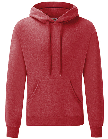 Fruit of the Loom - Classic Hooded Sweat - Heather Red