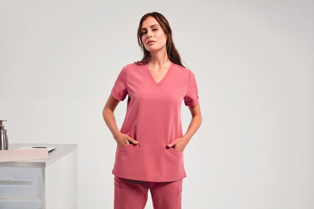 NN310 - Stretch tuniek met korte mouwen voor dames