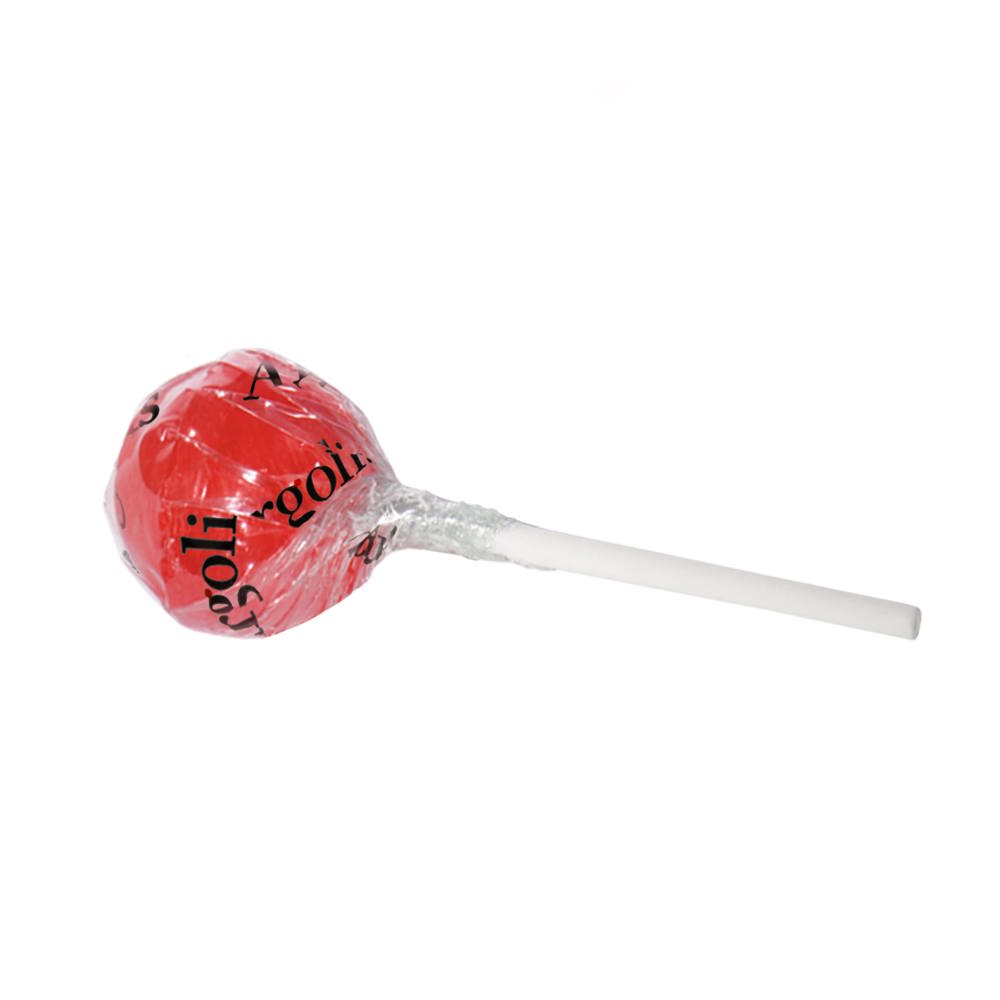 Ronde lolly - Transparant/Rood