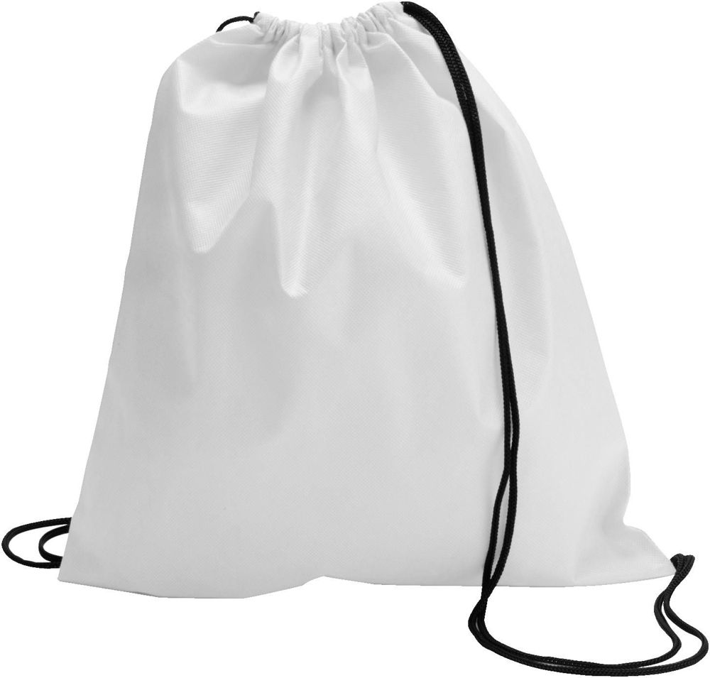 Non-woven (80 gr/m²) trekkoord rugzak Nico - Wit