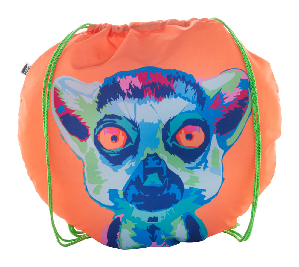 CreaDraw Circle - custom made tas met trekkoord - groen/wit