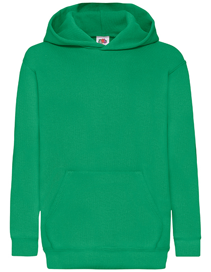 Fruit of the Loom - Kids´ Classic Hooded Sweat - Kelly Green
