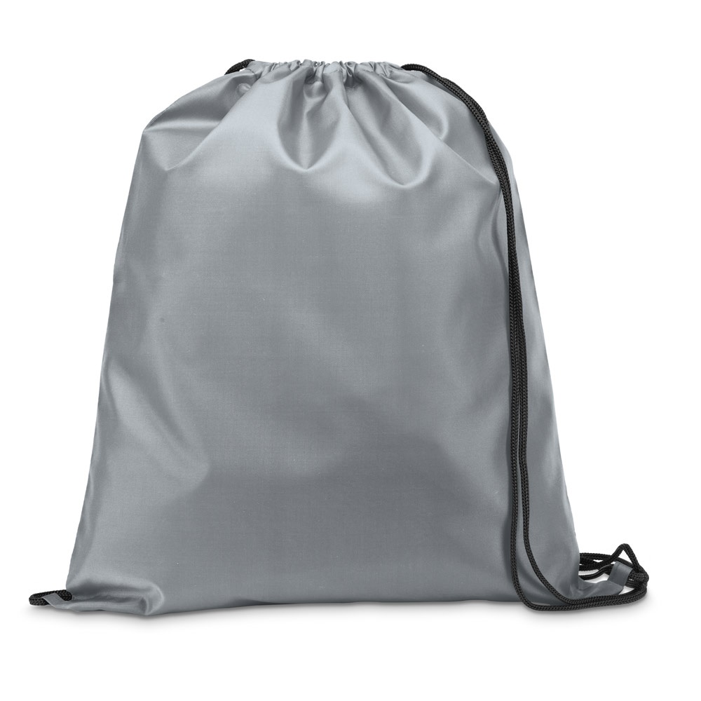 CARNABY. 210D rugzak met zwarte trekkoorden - Licht grijs