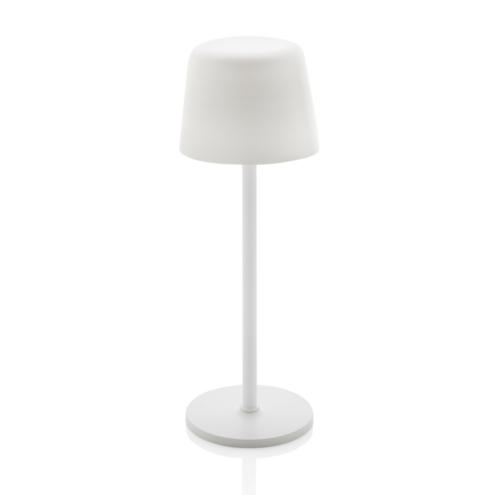 Zenic RCS gerecyclede plastic USB oplaadbare tafellamp - wit (± PMS White)