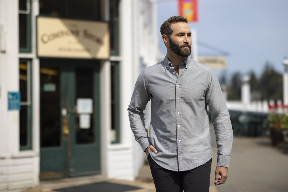Cutter & Buck - Belfair Oxford Shirt Heren Wit S