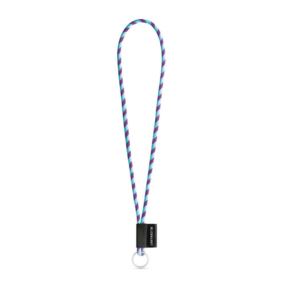 75093. Set koordbuis lang (Ø 7 mm) met ring Ø 32 mm - Paars, Licht blauw