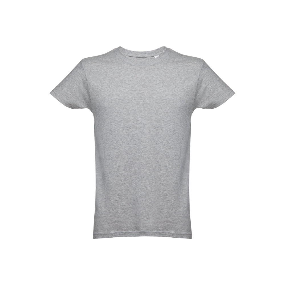 THC LUANDA. Heren-T-shirt in tubekatoen - Heide licht grijs