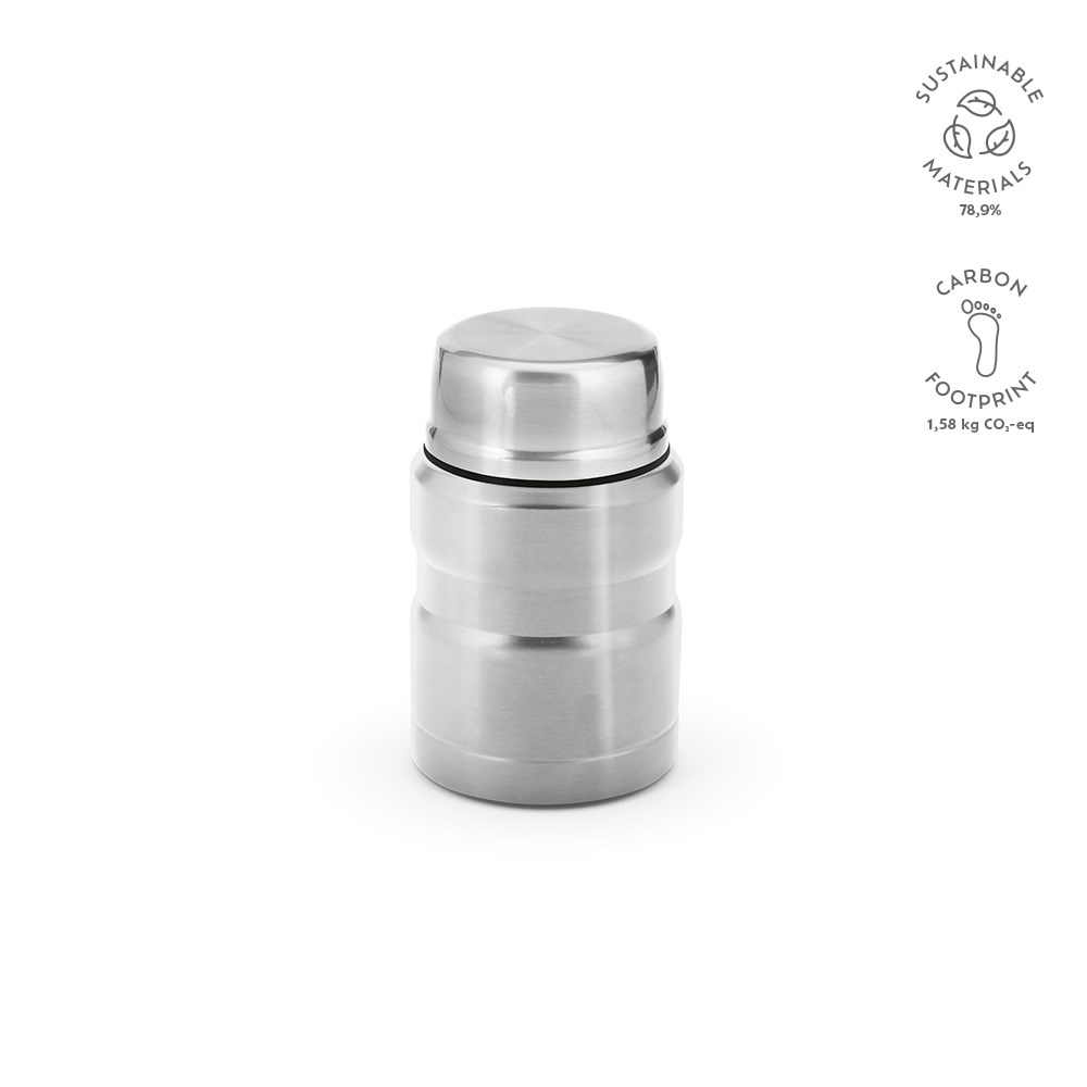 Dali 550 maaltijdfles gerecycled roestvrij staal 570 ml - zilver
