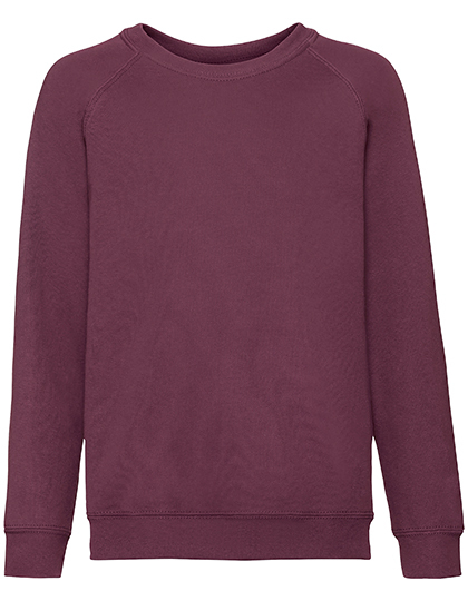 Fruit of the Loom - Kids´ Classic Raglan Sweat - Burgundy