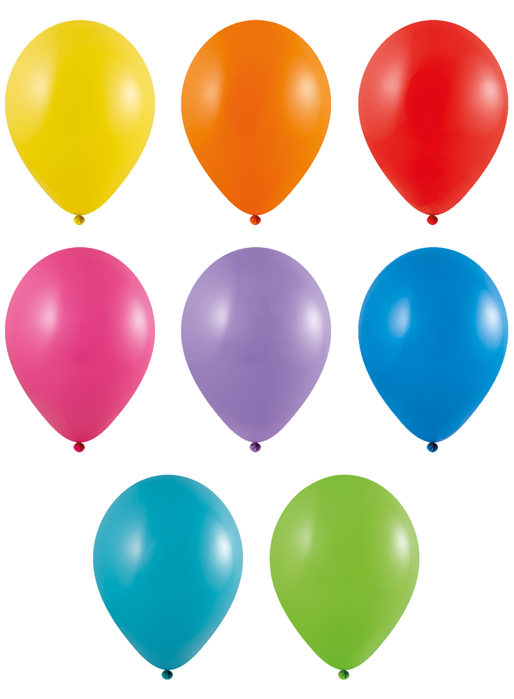 Ballonnen onbedrukt 85/95 cm - Ø 33 cm - 11 inch - Assorti Pastel