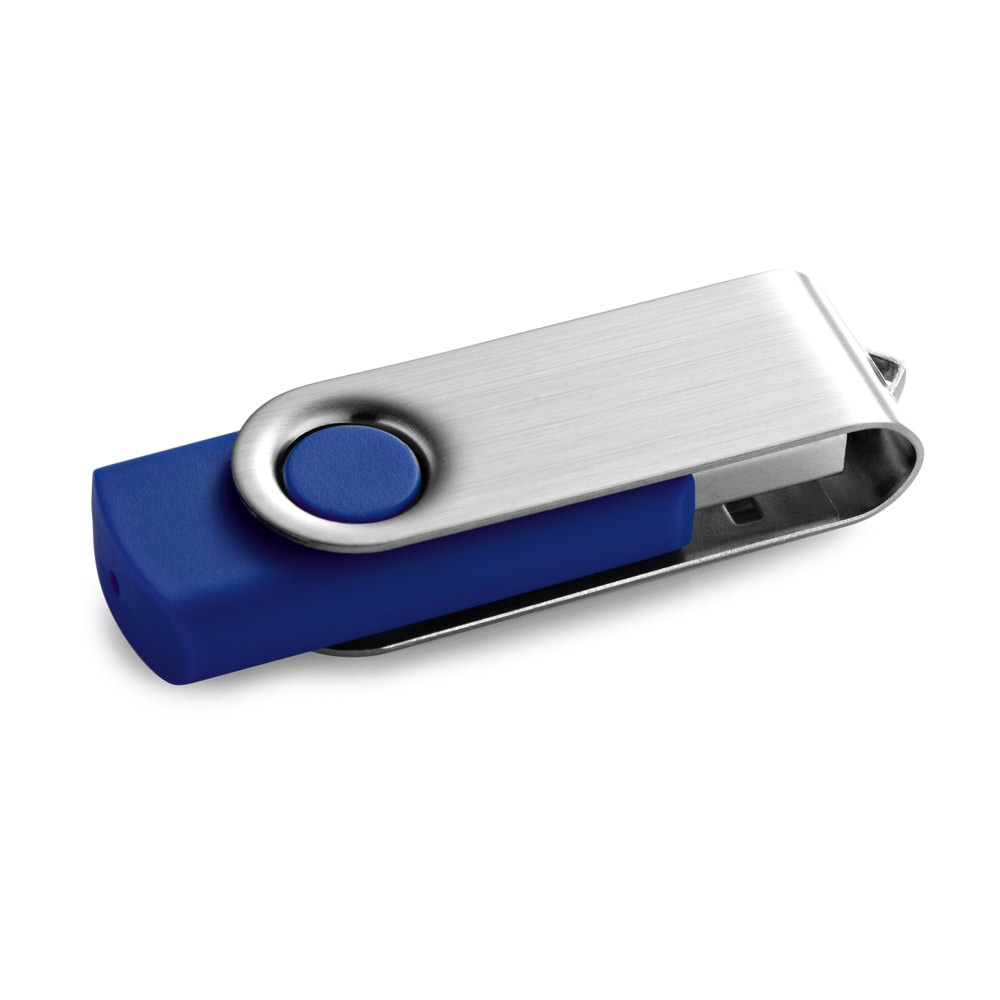 CLAUDIUS 16GB. 16 GB USB-stick met metalen clip - Royal Blauw