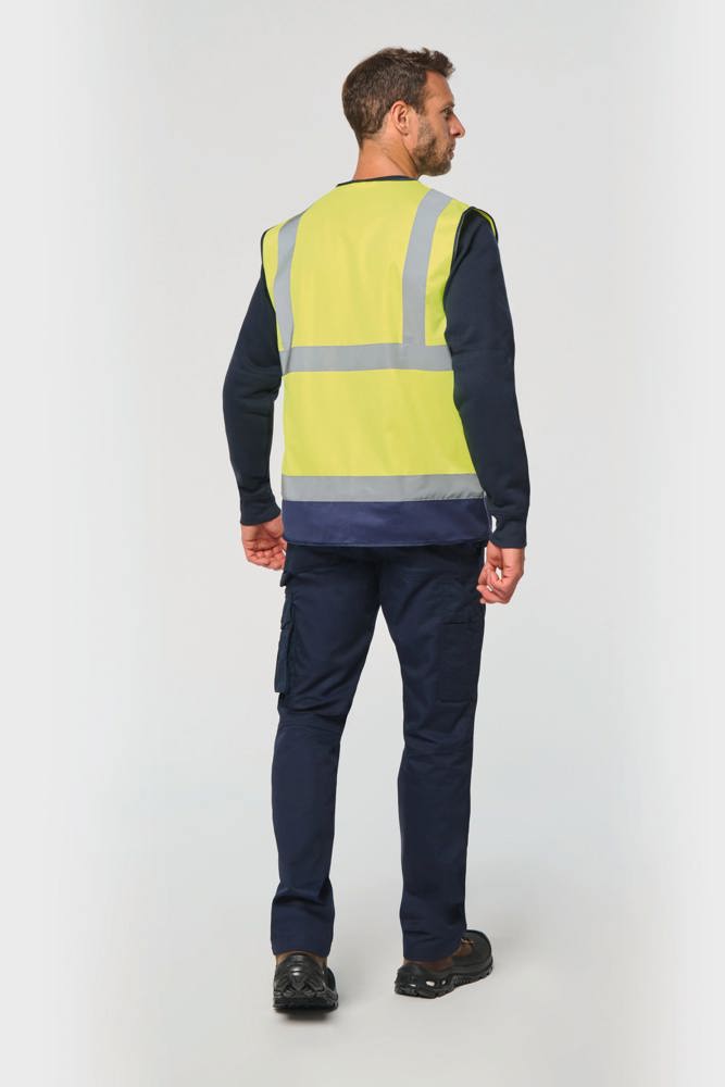 WK618 - Gerecycled HI-VIZ VEILIGHEIDSHESJE met rits