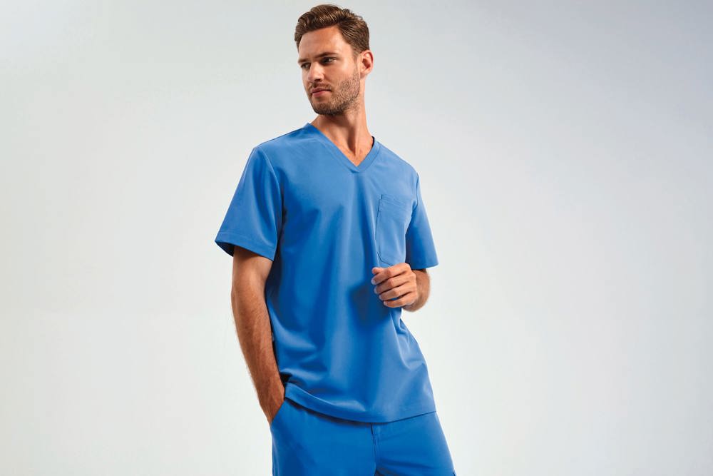 NN200 - Stretch tuniek met korte mouwen voor heren