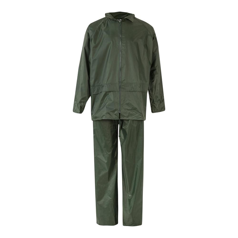 VL SEDNA. Regenpak (225g/m²), tweedelig van polyester (100%) met PVC-coating - Groen