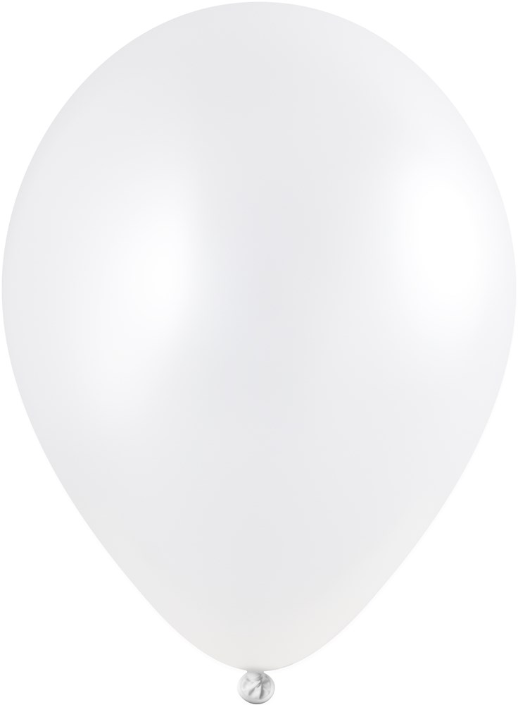 Ballonnen onbedrukt 85/95 cm - Ø 33 cm - 11 inch - Wit Metallic (2600)