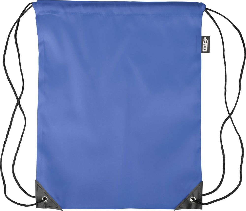 Gerecyclede rPET polyester (210D) trekkoord rugtas Enrique - kobaltblauw