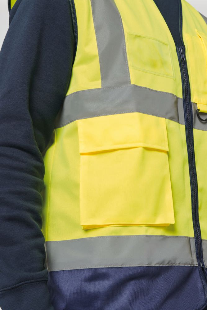WK618 - Gerecycled HI-VIZ VEILIGHEIDSHESJE met rits