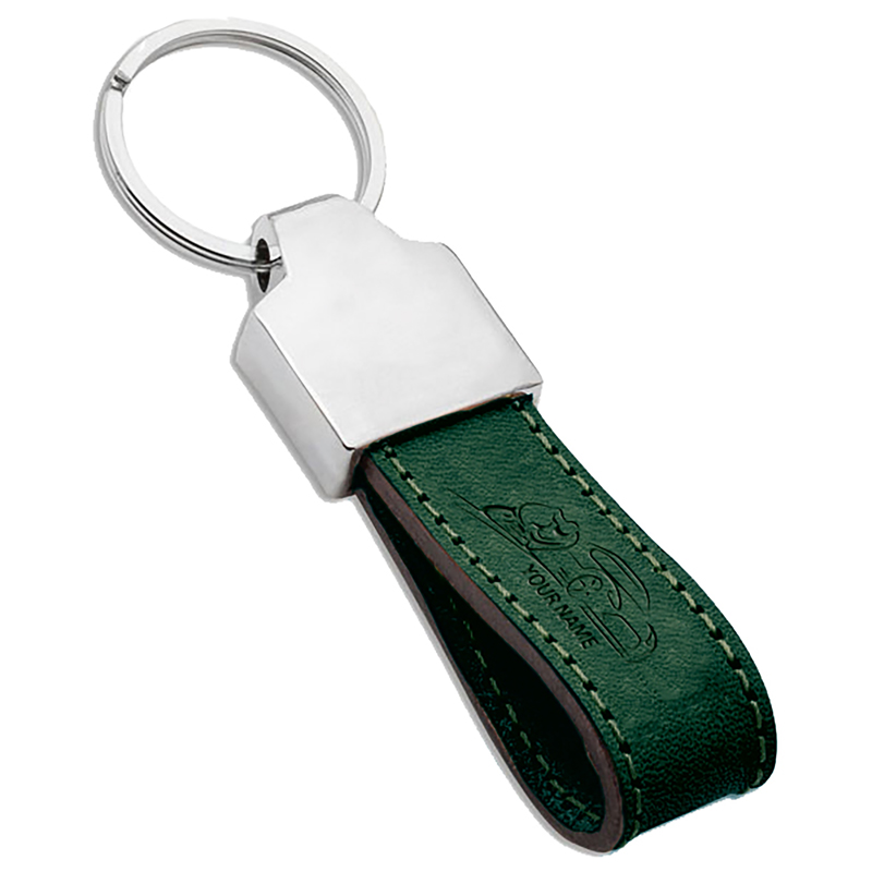 Sleutelhanger P02660, Kunstleder, Grijs - Groen