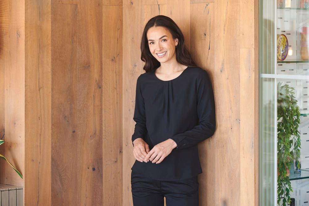 H598 - Blouse met lange mouwen