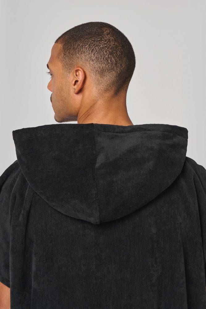 PA581 - Uniseks poncho met capuchon van badstof