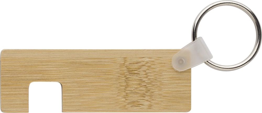 Bamboe sleutelhanger met telefoonhouder Orlando - Bruin