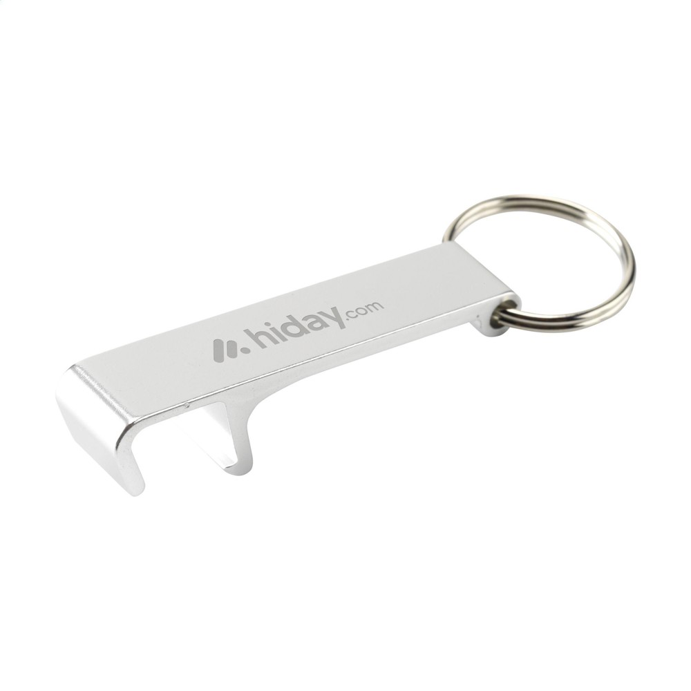 Alu Opener Phone Stand GRS Recycled - zilver