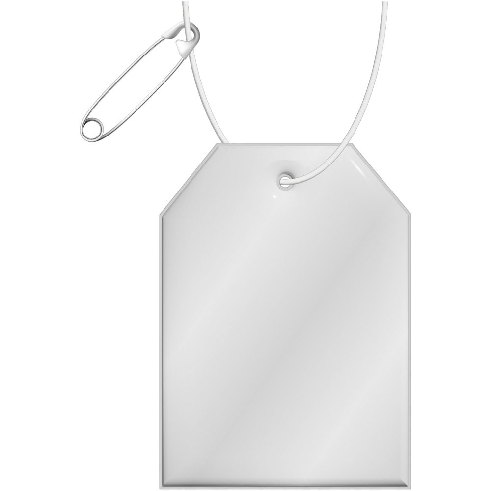 RFX™ H-12 reflecterende pvc hanger met label - Wit