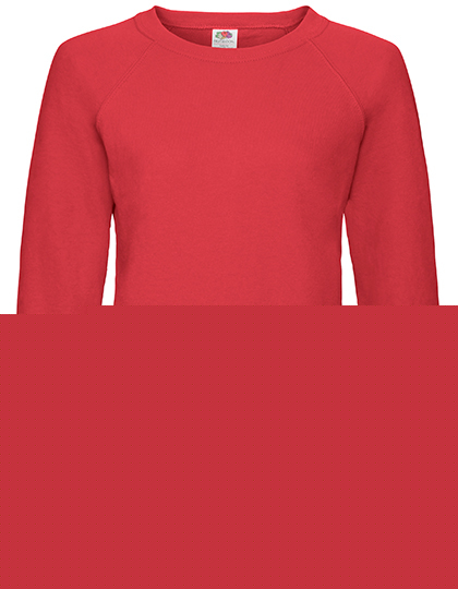 Fruit of the Loom - Ladies´ Lightweight Raglan Sweat - red