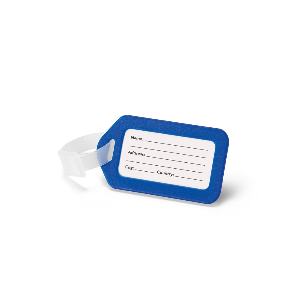 FINDO. Bagagelabel van PP - Royal blauw