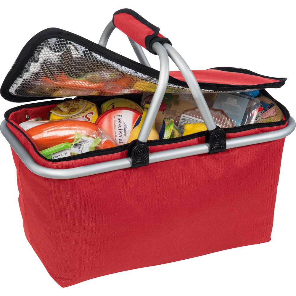 Boodschappenmand met koelvak - Rood