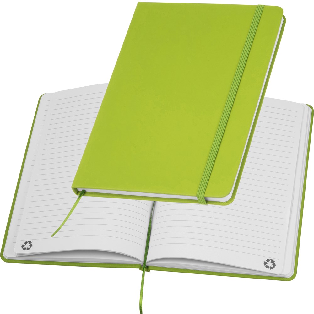 A5 notitieboekje van gerecycled papier - Appelgroen