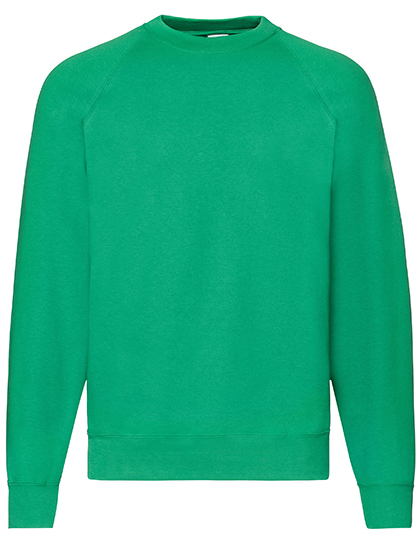 Fruit of the Loom - Classic Raglan Sweat - Kelly Green