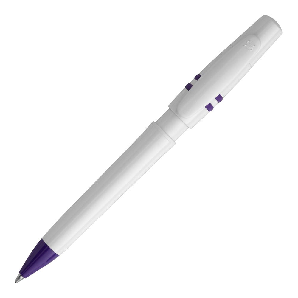 Balpen Nora hardcolour - Wit / Paars