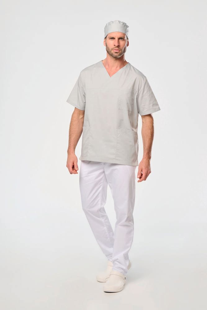 WK507C - Unisex tuniek met korte mouwen in polykatoen