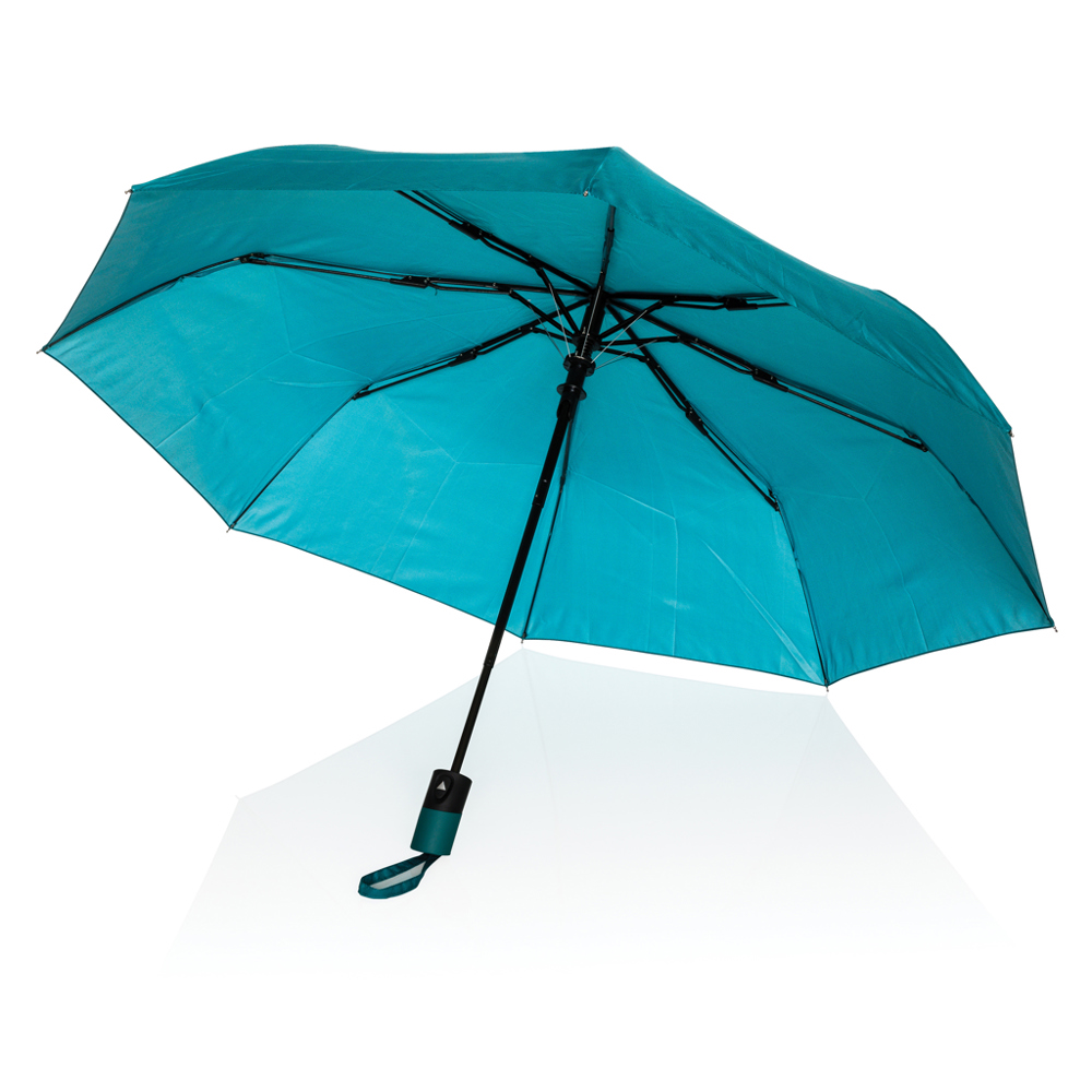 21" Impact AWARE™ 190T mini auto open paraplu - verdigris (± PMS 18-4834TCX)