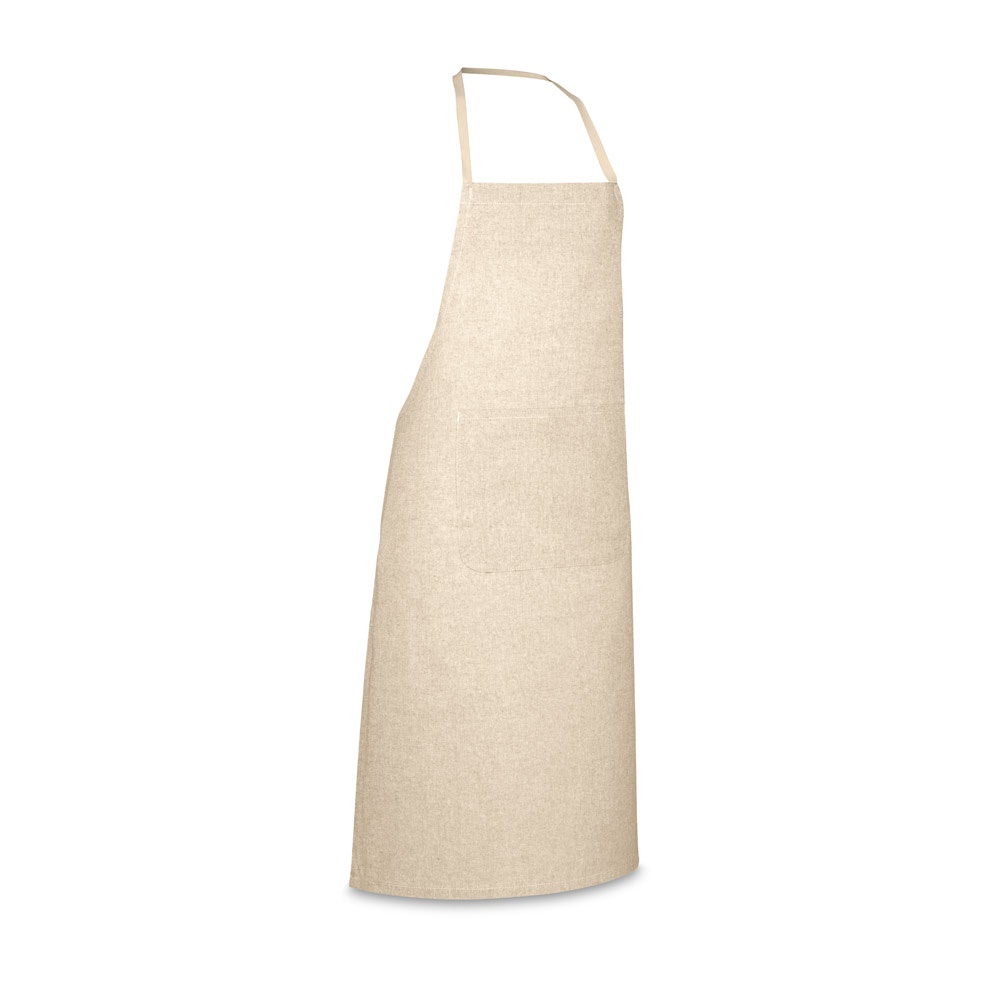 ZIMBRO. Schort met gerecycled katoen (140 g/m²) - naturel