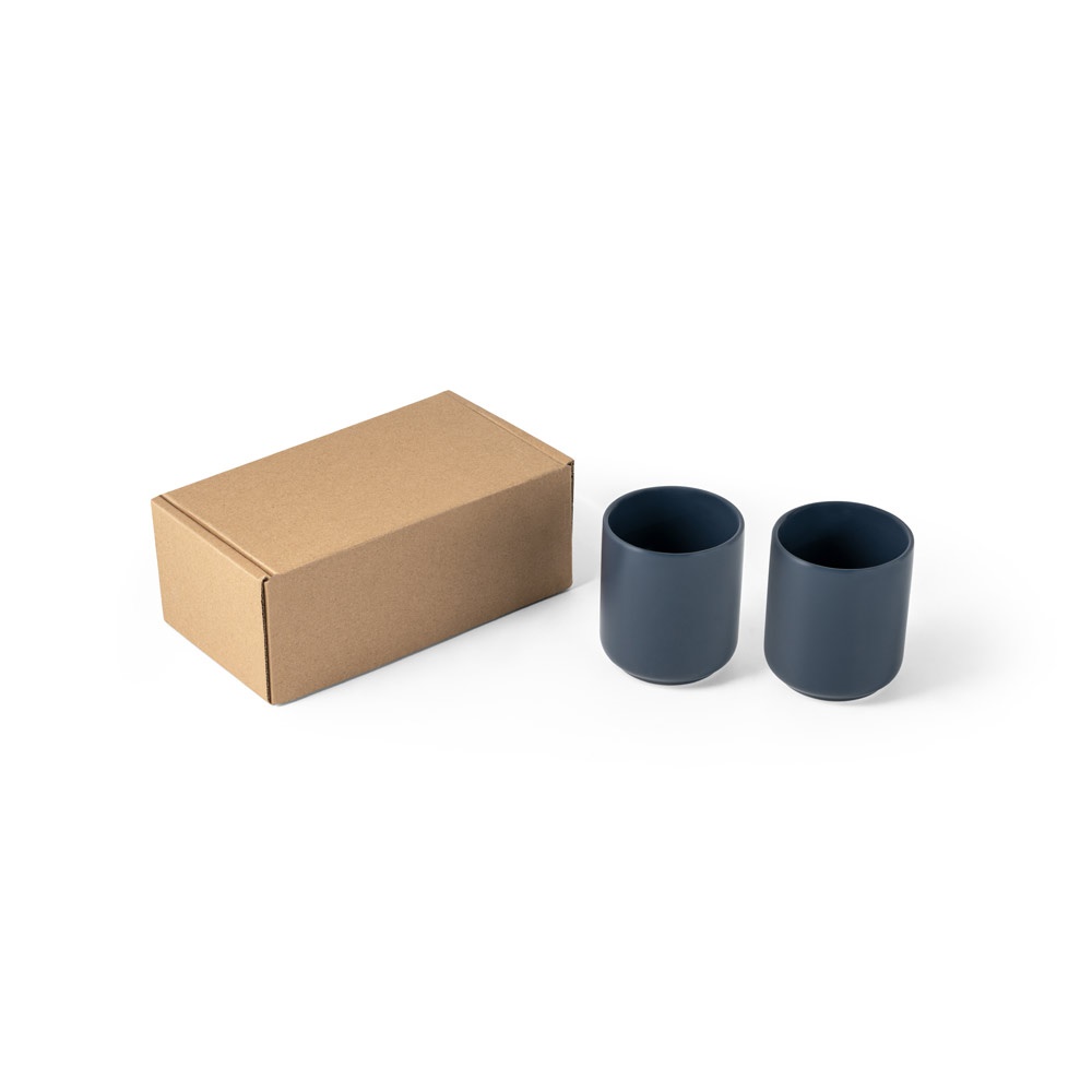 OWENS. Set van keramische kopjes 280 mL - Marineblauw