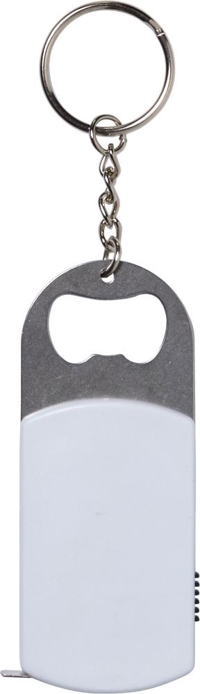 ABS sleutelhanger met flesopener Karen - Wit