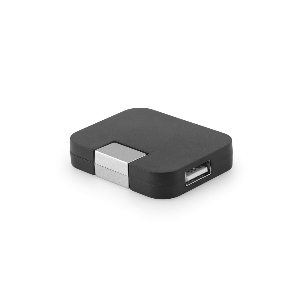 JANNES. HUB met 4 USB-A poorten in ABS - Zwart
