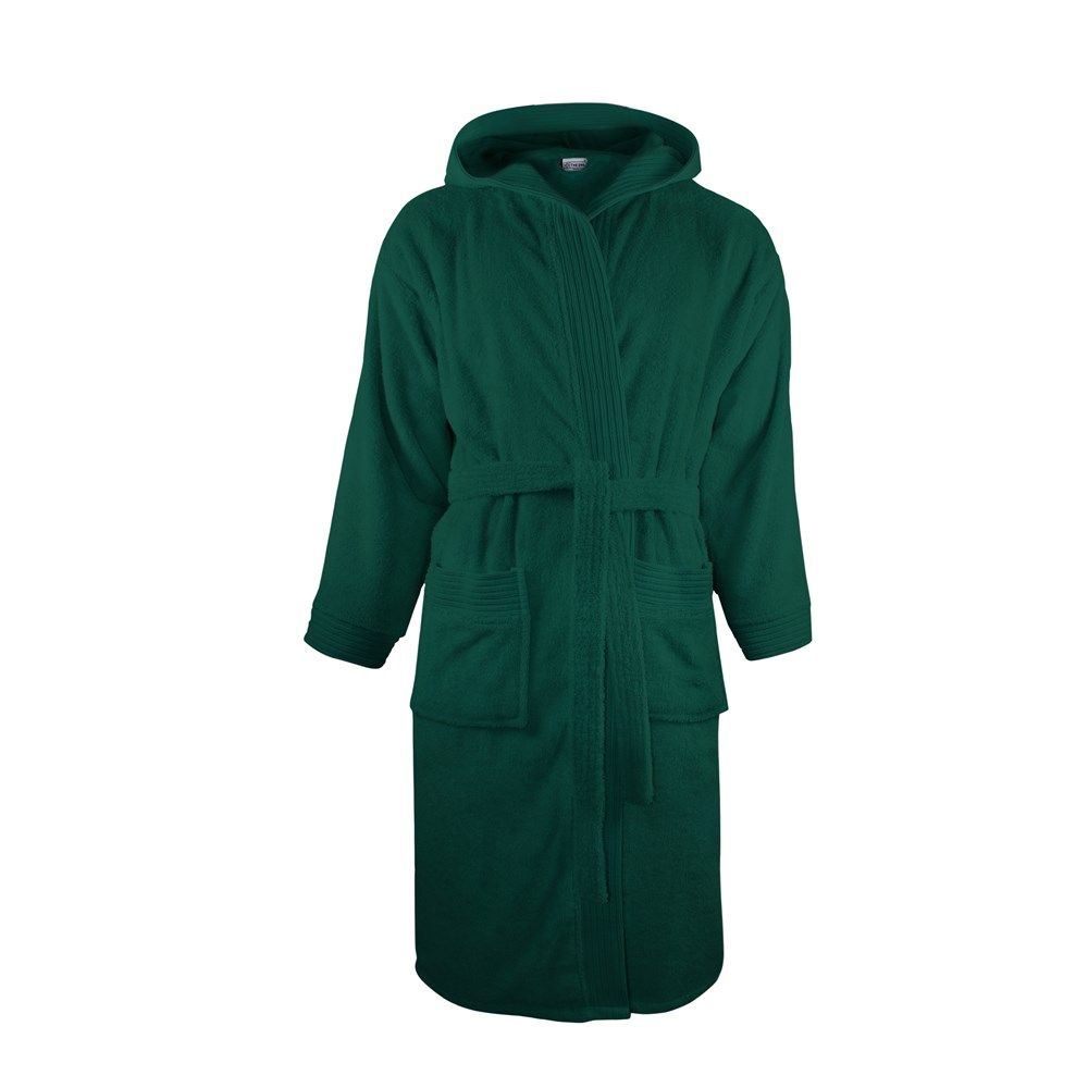 Bathrobe Hooded - donkergroen