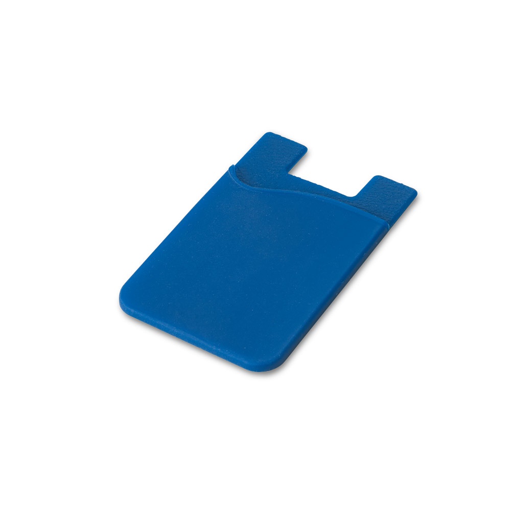 SHELLEY. Siliconen smartphone kaarthouder - Royal Blauw
