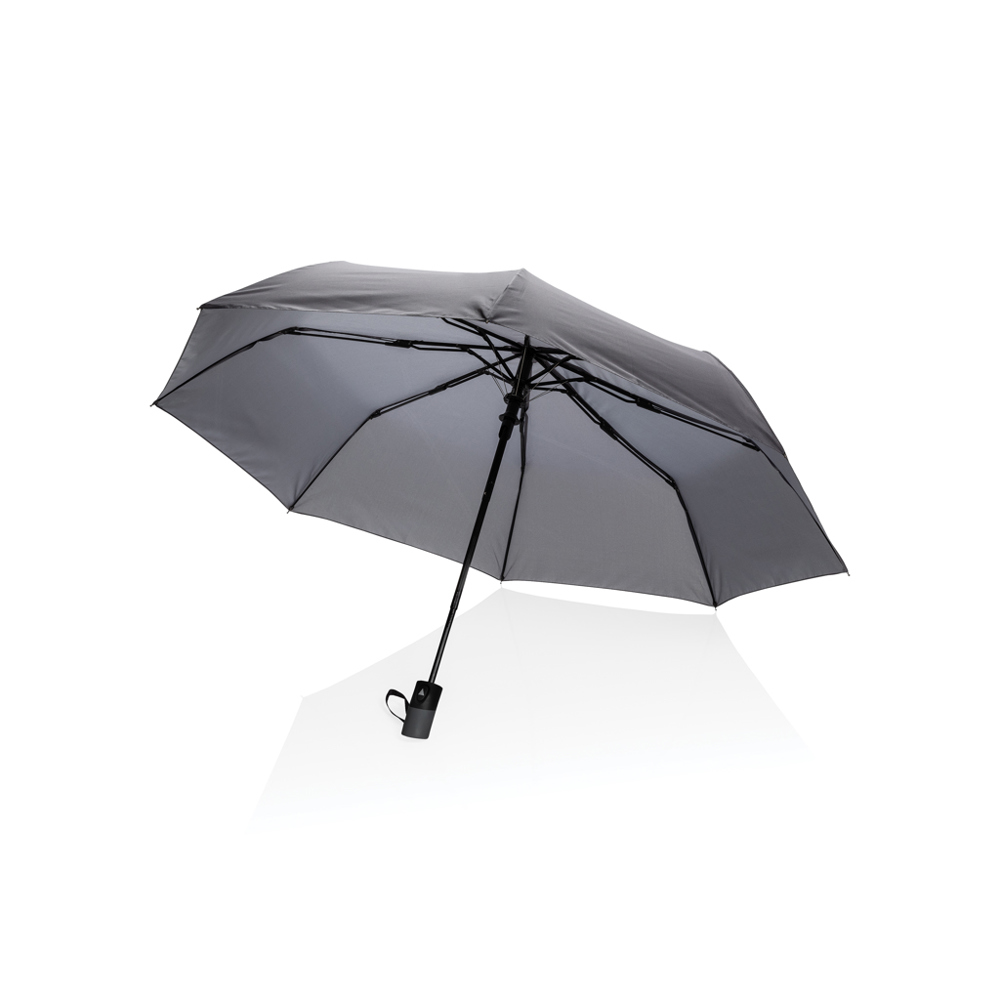 21" Impact AWARE™ RPET 190T mini auto open paraplu - antraciet (± PMS Cool Grey 11)