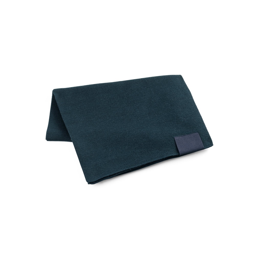 SERENITY. Sjaal van gerecycled polyester (100% rPET) met een gestikt detail om te personaliseren - Marineblauw