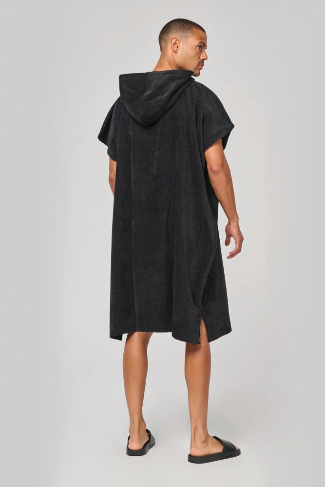 PA581 - Uniseks poncho met capuchon van badstof