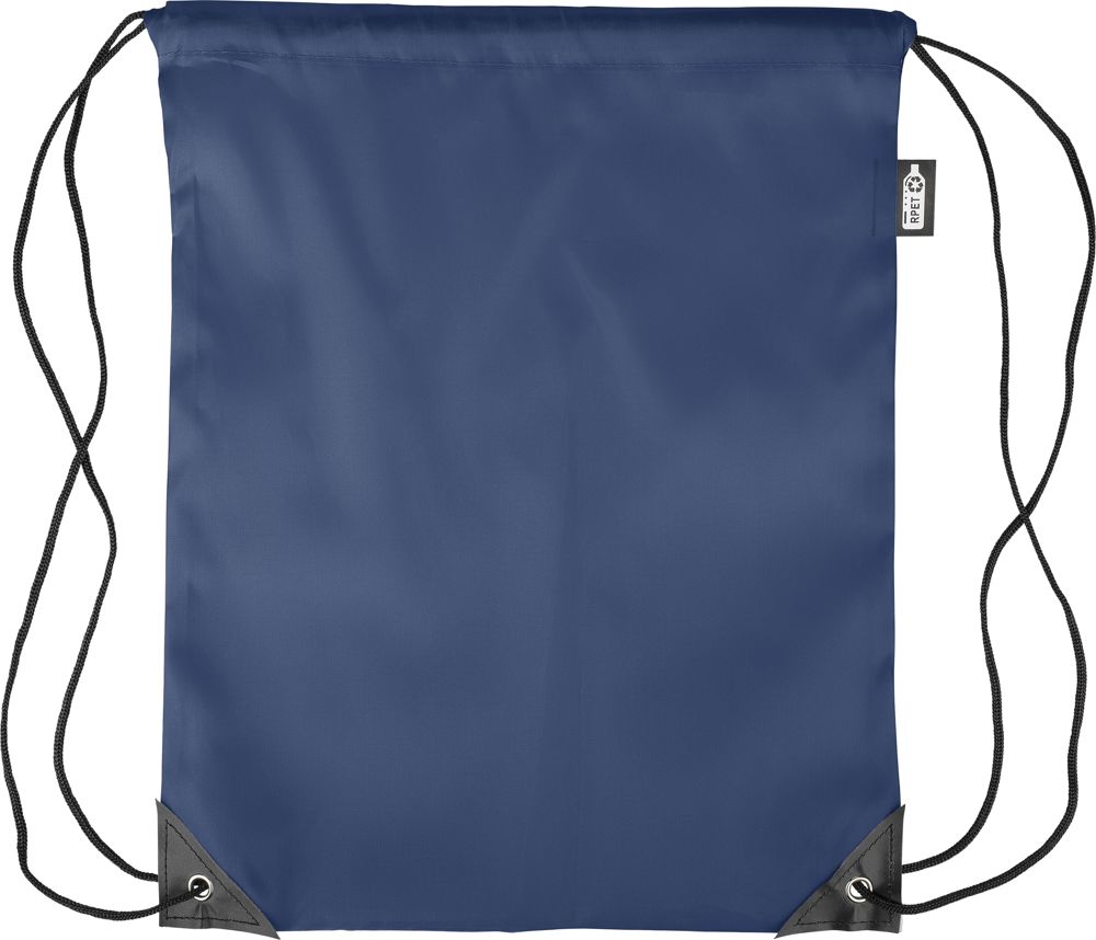 Gerecyclede rPET polyester (210D) trekkoord rugtas Enrique - Blauw