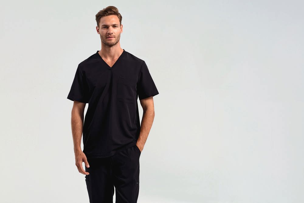 NN200 - Stretch tuniek met korte mouwen voor heren