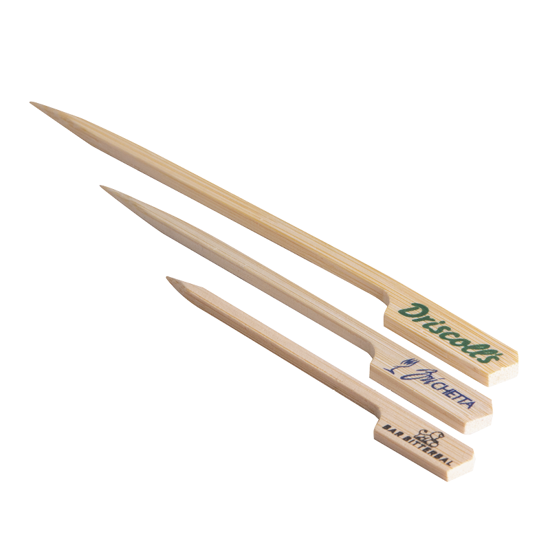 Gunshape bamboe prikkers mm - Zwart
