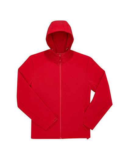 B&C BE INSPIRED - Reset Hooded Softshell - red
